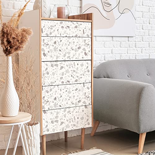 Aufkleber für Möbel Wohnzimmer & Küche – Wandaufkleber Terrazzo Lacanau Möbel – Wandaufkleber Azulejos – selbstklebende Sticker für Möbel, Badezimmer, 40 x 60 cm von Ambiance Sticker