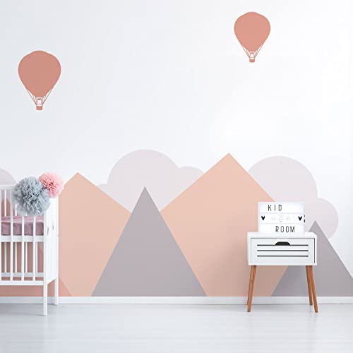 Wandsticker Kinder Deko Babyzimmer Wandsticker Kinder Wandsticker skandinavische Berge Stockholm H120 x L 160 cm von Ambiance Sticker