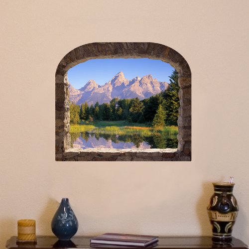 Wandaufkleber Trompe l'Eye Reflektion de Berge, 70 x 80 cm Wandaufkleber Trompe l'Eye Reflektion de Berge, 70 x 80 cm von Ambiance Stickers