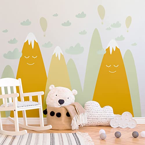 Wandtattoos für Kinder – Dekoration für Babyzimmer – selbstklebend, riesig, für Kinder, skandinavische Berge, EMAKA – 70 x 105 cm von Ambiance Sticker