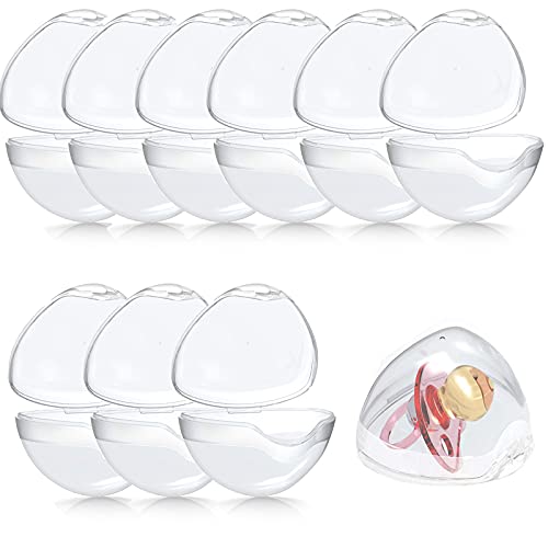 Schnullerbox, Schnullerbox Tragbar, 10 Transparent Schnullerbox, Schnullerbox für Baby, BPA-Frei, Ungiftig, Für Baby Neugeborene Hinausgehen, Spülmaschinenfest. von Ambolio