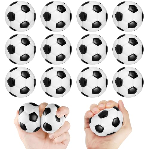 Stressball,12 Stück Mini Fußball,Mini Sportbälle Schaumstoffbälle Weiche Fußball, Stressball Erwachsene und Kinder Spielzeug Abbau von Stress und Ängsten,Mini Sportball aus Schaumstoff. von Ambolio