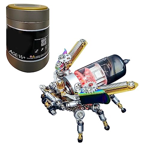 Amecon 3D Metall Puzzles Glühwürmchen Kit für Erwachsene, 200 Teile 3D Metal Mechanical Puzzle Mechanische Insekt Montage Modell, Adventskalender 2023 Puzzle Geschenk Ornamente von Amecon