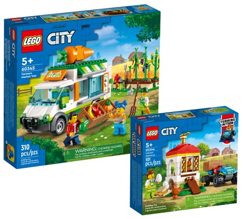 Ameet Verlag Lego City Set : Gemüse-Lieferwagen 60345 + Hühnerstall 60344 von AMEET Verlag