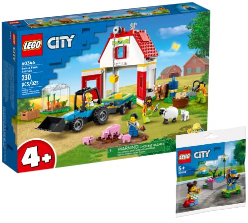 Ameet Verlag Lego City Set: Bauernhof mit Tieren 60346 + Kinderspielplatz 30588 Polybag, 60345, 30588 von AMEET Verlag