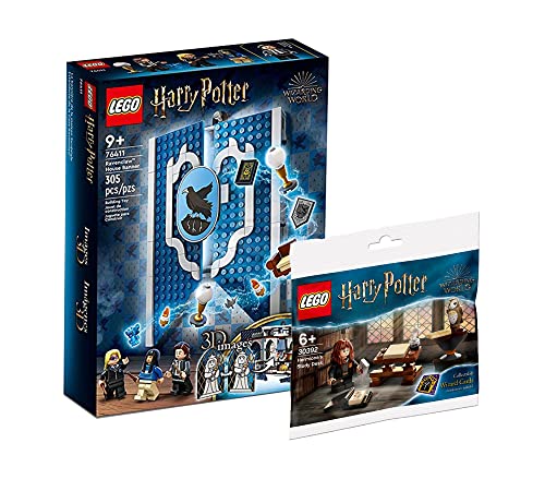 Lego Harry Potter Set: Hogwarts - Hausbanner Ravenclaw (76411) + Hermines Schreibtisch 30392 (Polybag) von AMEET Verlag