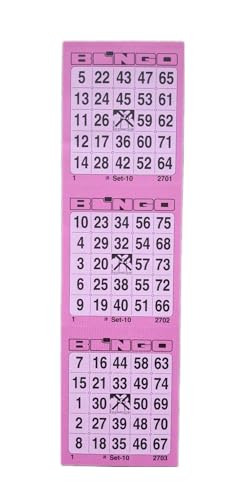 Ameisenkeks® Bingoticket-Block 300 Tickets System 25 aus 75 Nr.6 PINK von Ameisenkeks