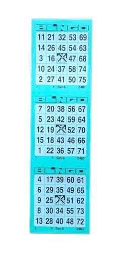 Ameisenkeks® Bingoticket-Block 300 Tickets System 25 aus 75 Nr.9 TÜRKIS von Ameisenkeks