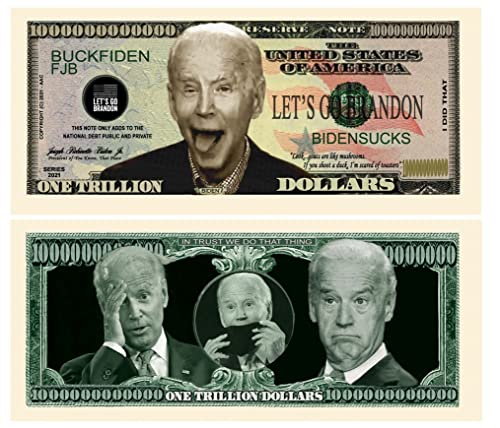 American Art Classics 25 Stück - Joe Biden Sucks - Let's Go Brandon - FJB Trillion Dollar Bill von American Art Classics