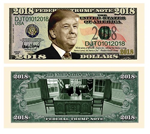 American Art Classics Donald Trump 2018 Federal Trump Presidential Dollar Bill Limited Edition in Geldhalter - Bestes Geschenk für Trump-Fans von American Art Classics