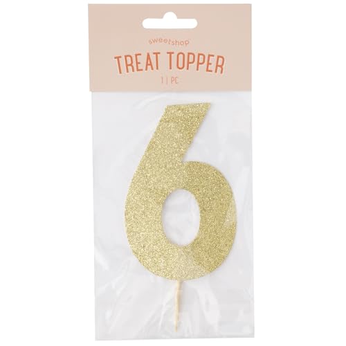 American Crafts Sweetshop Cake Topper-Number 6 von American Crafts