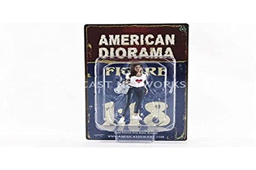 American Dioma 38193 Miniaturauto zur Sammlung, Schwarz/Weiß von American Diorama