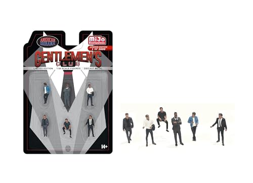 American Diorama 1:64 Figuren-Set - Gentlemen's Club - Set mit 6 Metallfiguren - Perfekt für Druckgusssammler und Diorama-Bauer von American Diorama