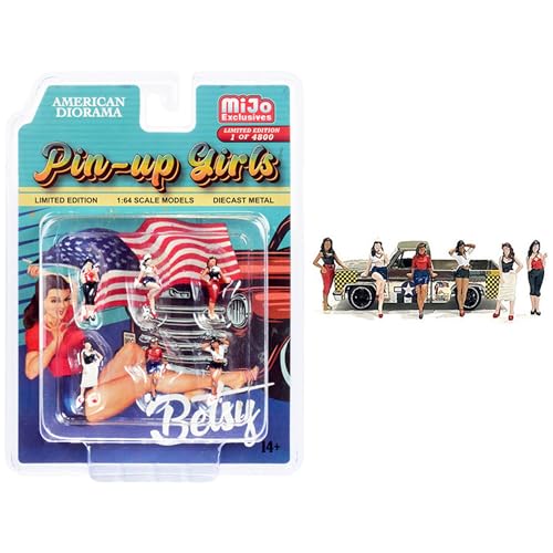 American Diorama Pin-Up Girls 76494 6-teiliges Diecast Figuren-Set Limited Edition auf 4800 Stück weltweit für Modelle im Maßstab 1/64 von American Diorama