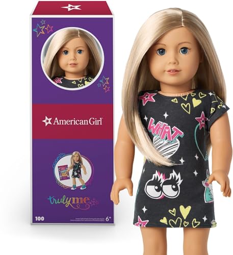 American Girl Truly Me - 18 Inch Truly Me Doll - Dark-Blue Eyes, Layered Straight Blonde Hair, Light-to-Medium Skin with Warm Undertones - HJP53 von American Girl