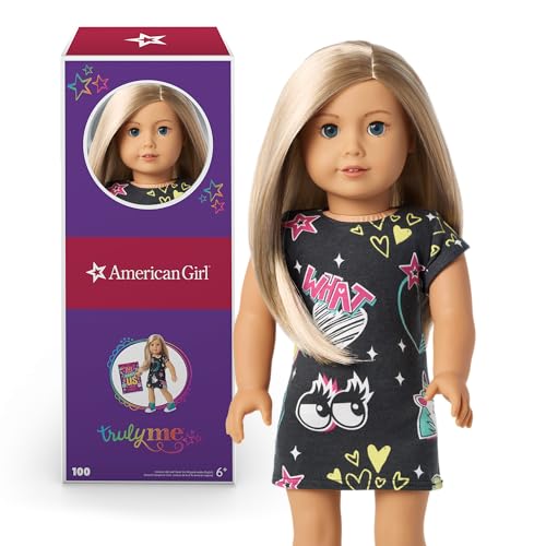 American Girl Truly Me - 18 Inch Truly Me Doll - Dark-Blue Eyes, Layered Straight Blonde Hair, Light-to-Medium Skin with Warm Undertones - HJP53 von American Girl