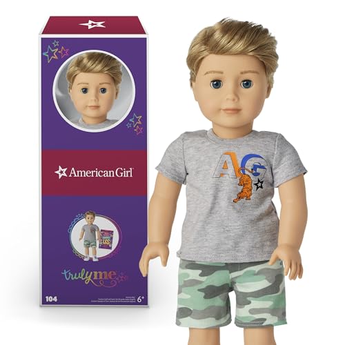 American Girl Truly Me Puppe Nr. 104, 45,7 cm, mit blauen Augen, karamellfarbenem Haar, heller Haut, Camouflage-Shorts und grauem T-Shirt, f r Kinder ab 6 Jahren American Girl Truly Me Puppe Nr. 104, 45,7 cm, mit blauen Augen, karamellfarbenem Haar, heller Haut, Camouflage-Shorts und grauem T-Shirt, f r Kinder ab 6 Jahren von American Girl