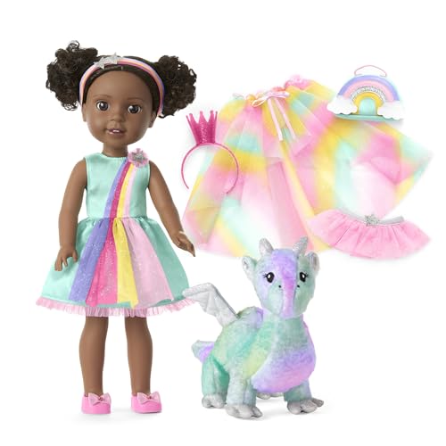 American Girl WellieWishers 14.5-inch Kendall Doll Playset with Crisella The Dragon, Doll Dress and Accessories, and Storybook, for Ages 4+ von American Girl