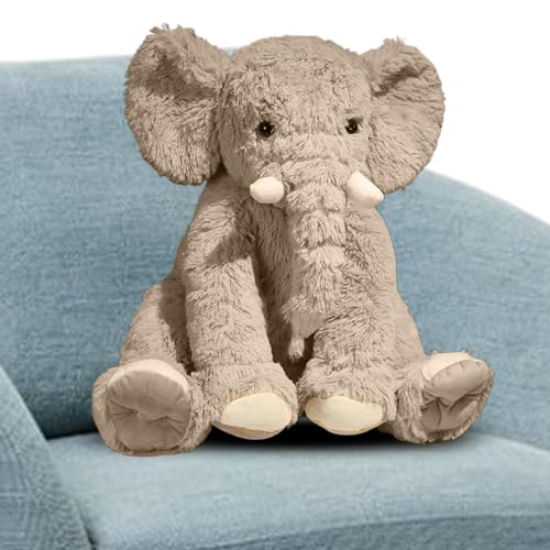 Amesor Ausgestopfter Elefant,Plüschelefant, Gemütliches Kuscheltier, Verspielter Begleiter, Elefantenpuppe, niedliche Plüschtiere als Dekoration für Zuhause, Wohnzimmer und Schlafzimmer von Amesor