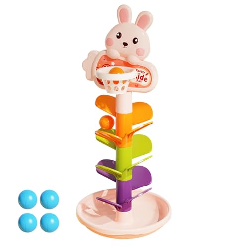 Amesor Ball Drop Spielzeug,Drehbare Basketball Spielzeug Kugelbahn - Lernspielzeug Mit Rennbahn Für Kleinkinder Mädchen Vorschule Amesor Ball Drop Spielzeug,Drehbare Basketball Spielzeug Kugelbahn - Lernspielzeug Mit Rennbahn Für Kleinkinder Mädchen Vorschule von Amesor