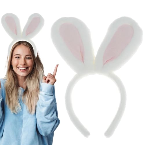 Amesor Hasenohren für Erwachsene, Hasenohren für Kinder - Osterhasen-Ohr-Stirnband | Niedliche Cosplay-Hasenohren-Haarbänder, Plüschtier-Kopfstück für Frauen, Mädchen, von Amesor