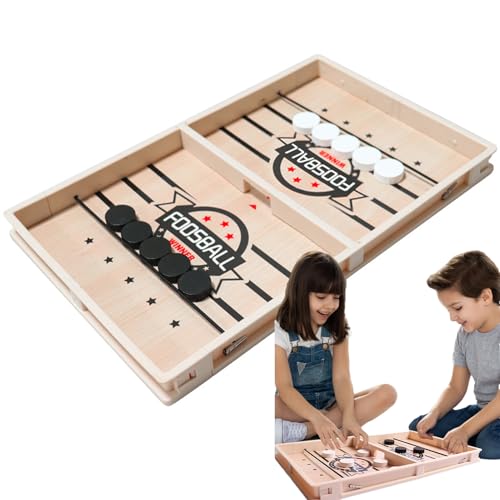 Amesor Puck Sling Spiel | Holz Tisch Spiel Mit Puck Für Zwei Spieler - Interaktives Schiebe-Puck für Zuhause Schule Kindergarten Wohnzimmer Schlafzimmer Camping Reisen Kinderzimmer Klassenzimmer Amesor Puck Sling Spiel | Holz Tisch Spiel Mit Puck Für Zwei Spieler - Interaktives Schiebe-Puck für Zuhause Schule Kindergarten Wohnzimmer Schlafzimmer Camping Reisen Kinderzimmer Klassenzimmer von Amesor
