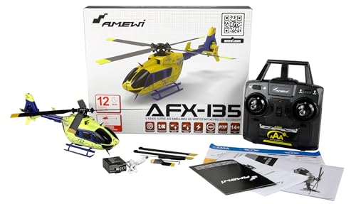 AFX-135 Alpine Air Ambulance Helikopter 4-Kanal 6G RTF, Neongelb-blau von Amewi