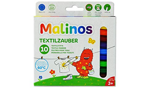 AMEWI 300010 - Malinos T-Shirt Zauber, 10 Textilstifte von AMEWI