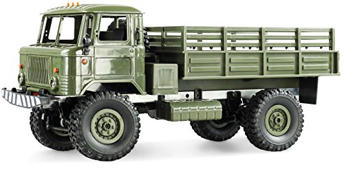 Amewi 22324 GAZ-66 Gruen Brushed 1:16 RC Modell Elektro LKW Allradantrieb (4WD) RTR 2,4GHz inkl. Akku, grün von Amewi