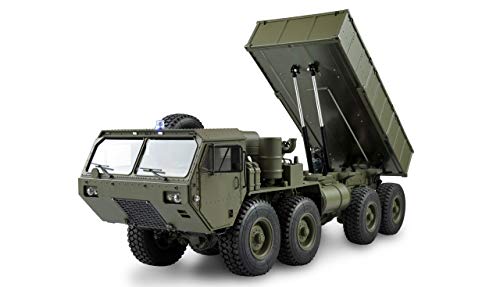 Amewi 22437 U.S. Militär Truck 8x8 Kipper 1:12, ferngesteuertes Militärfahrzeug, Grün von Amewi