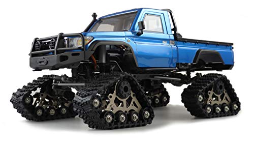 Amewi 22458 AMXRock RCX10TB Scale Crawler Pick-Up 1:10 RTR, mit Kettenrädern, Blau, Large von Amewi