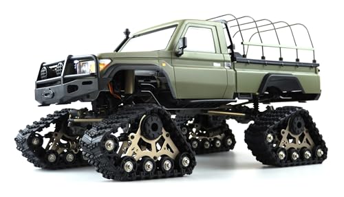 Amewi 22463 AMXRock RCX10PTS Scale Crawler Pick-Up, mit Kettenrädern, mattgrün 1:10, RTR von Amewi