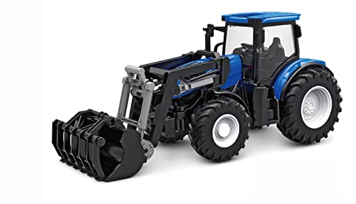 Amewi 22598 RC Traktor mit Frontlader, Licht & Sound, 1:24 RTR inkl. Fernsteuerung, Akku, Ladekabel von Amewi