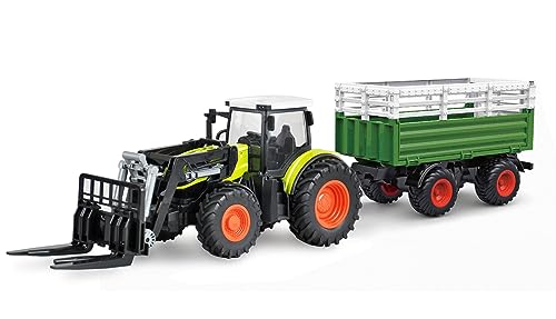 Amewi 22641 RC-Traktor mit XL-Zubehörpaket, Licht & Sound, 1:24 RTR grün von Amewi