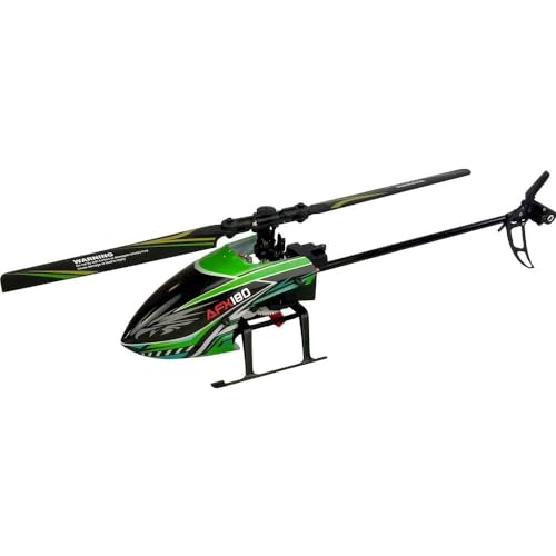 Amewi 25314 AFX180 Single-Rotor Helikopter 4-Kanal 6G RTF 2,4GHz mit Autostartfunktion und LCD-Sender, Grün von Amewi