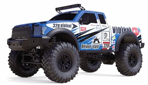 Amewi 22594 Dirt Climbing Pickup Race Crawler 4WD 1:10 RTR blau, inkl. Fernsteuerung, Akku, Ladekabel von Amewi