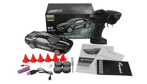 Amewi Drift Muscle Car 4WD 1:20 RTR schwarz RC ferngesteuert Auto mit Unterbodenbeleuchtung von Amewi