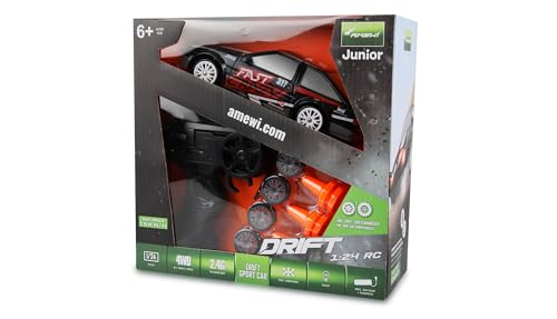 Amewi Drift Sport Car 4WD 1:24 RC ferngesteuert RTR schwarz von Amewi