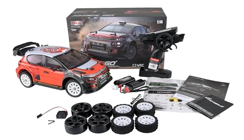 Amewi Hyper Go Citroen C3 WRC Rallye/Drift 4WD 1:14 brushless mit Gyro 45km/h RTR, Schwarz-rot von Amewi