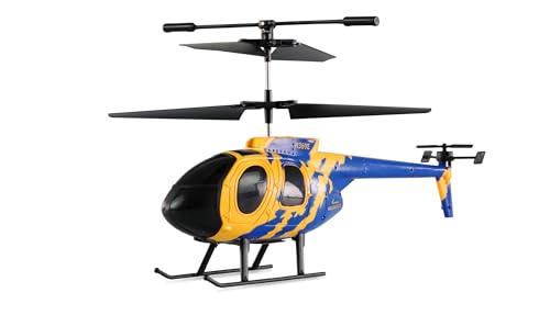 Amewi MD500E CX Koaxial Hubschrauber 3-Kanal RTF ferngesteuert RC Heli Helikopter Anfänger Beginner Einsteiger Kinder ab 8 Jahre, Gelb-blau von Amewi