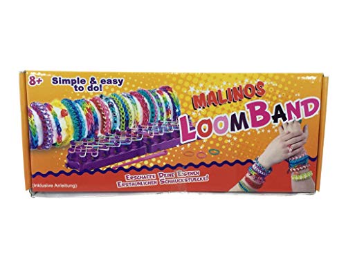 Amewi Malinos 302006 Loom Bands Starterset Loom/750 Bands/24 Clips/Nadel, Neonfarben von Amewi