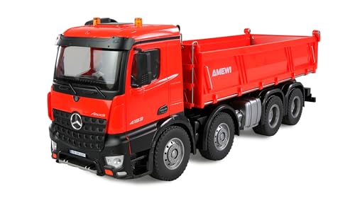 Amewi Mercedes-Benz Arocs Muldenkipper 8x4/4 4WD 1:18 RTR rot, RC ferngesteuert LKW Modell von Amewi