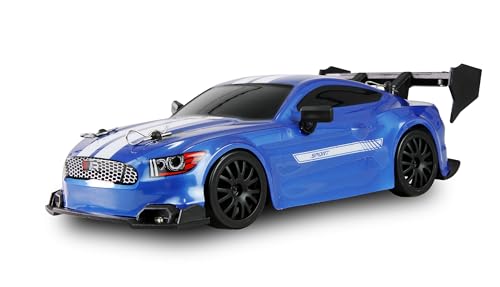 Drift Racing Car, RC ferngesteuert, mit Underbodenbeleuchtung, 20km/h 4WD 1:24 RTR blau inkl. Fernsteuerung, Akku, Ladekabel, Zubehör von Amewi