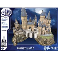 4D Build - Harry Potter, Hogwarts Castle, 3D-Puzzle des magischen Harry Potter-Schlosses aus hochwertigem Karton, 209 Teile, ab 12 Jahren von Spin Master International B.V.