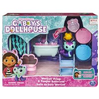 Gabby‘s Dollhouse Deluxe Raum, Primp and Pamper Bathroom, Badezimmer mit Meerkätzchen (engl. MerCat), Möbelstücken und thematischem Zubehör von Spin Master International B.V.