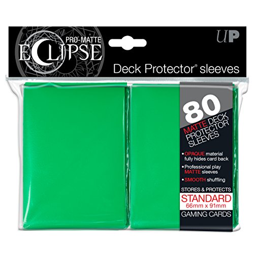 Ultra Pro Deck Pro Eclipse E-85251 Schutzhüllen für Sammelkarten, Mattes Grün, 80 Stück von Ultra Pro