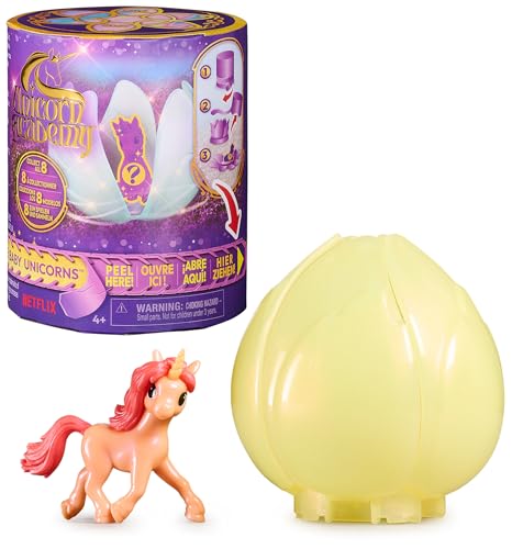 Unicorn Academy 6069341 Baby Sammelfigur-Überraschungs Einhorn in magischer Blüte zum Spielen und Sammeln, passend zur beliebten Netflix-Serie, für Kinder ab 4 Jahren, sortierter Artikel, Multicolor von Unicorn Academy