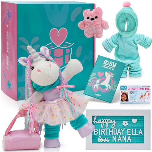 Amitié Lane Einhorn Posable Plüsch Geschenkbox/Bundle Geschenkbox Itsy von Amitié Lane