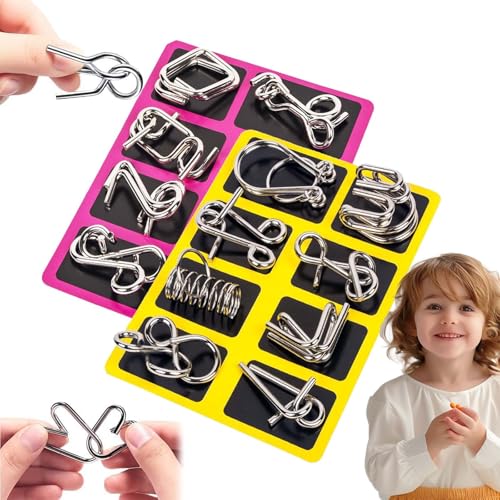 Educational Intellectual Toys Iq Toys, Metal Puzzle Ring, Metal Brain Teaser Puzzles, Metal Puzzles Brain Teasers, Disentanglemen Iron Link Unlock Interlock Game Chinese Ring (A+B) von Amiweny