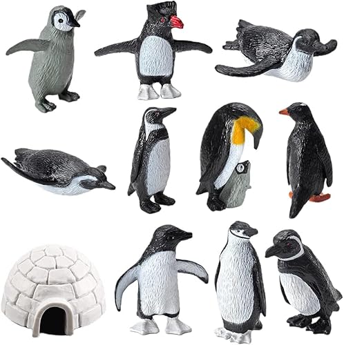 11 Stück Pinguin Ornaments,Cartoon Pinguin Tier Model,Miniatur Pinguin Figuren Dekoration,Pinguin Cake Toppers Set,Für Kinder Geburtstags Geschenke Und Fankollektionen von AmnoOL